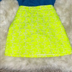 J Crew neon skirt Size 8